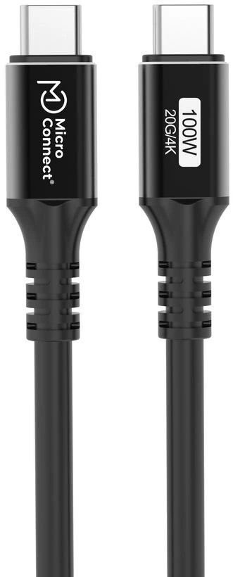 Kabelis USB MicroConnect USB-C - USB-C 0.5 m Juodas (USB3.2CC05)