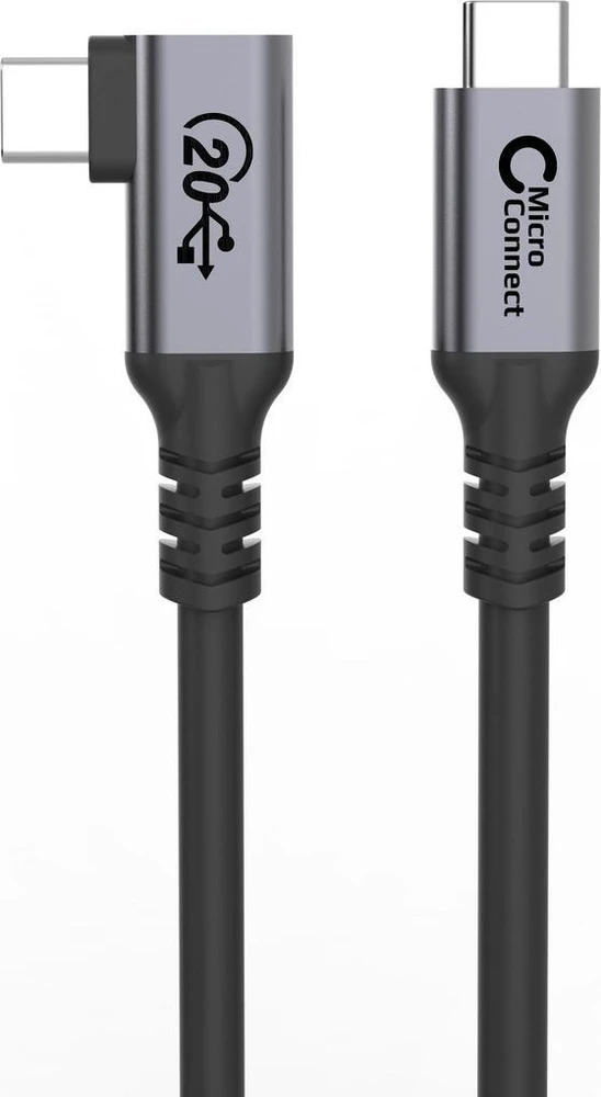 Kabelis USB MicroConnect USB-C - USB-C 0.5 m Juodas (USB3.2CC005-A)