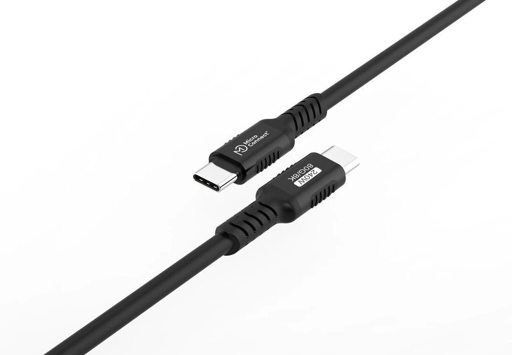 Kabelis USB MicroConnect USB-C - USB-C 0.5 m Juodas (MC-USB4-CC80LQ-0.50)