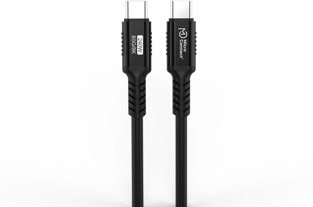 Kabelis USB MicroConnect USB-C - USB-C 1 m Juodas (MC-USB4-CC80LQ-1)