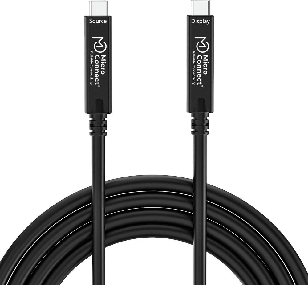 Kabelis USB MicroConnect USB-C - USB-C 15 m Juodas (MC-USB3.2CC15-8K-OP)