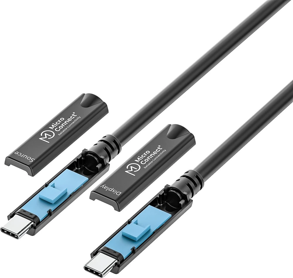 Kabelis USB MicroConnect USB-C - USB-C 15 m Juodas (MC-USB3.2CC15-8K-OP)
