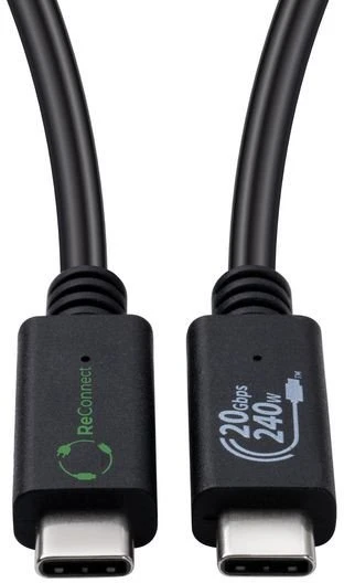 Kabelis USB MicroConnect USB-C - USB-C 2 m Juodas (ECO-USB3.2CC2*)