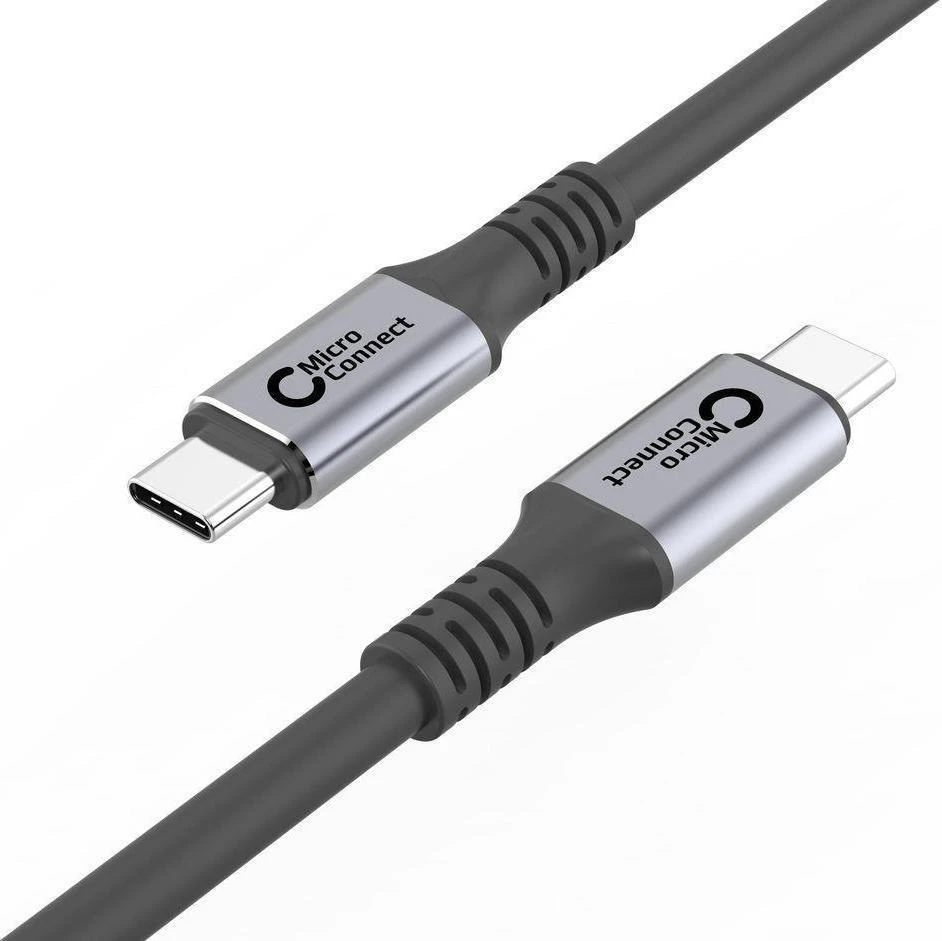 Kabelis USB MicroConnect USB-C - USB-C 2 m Juodai-sidabrinė (USB3.2CC2)
