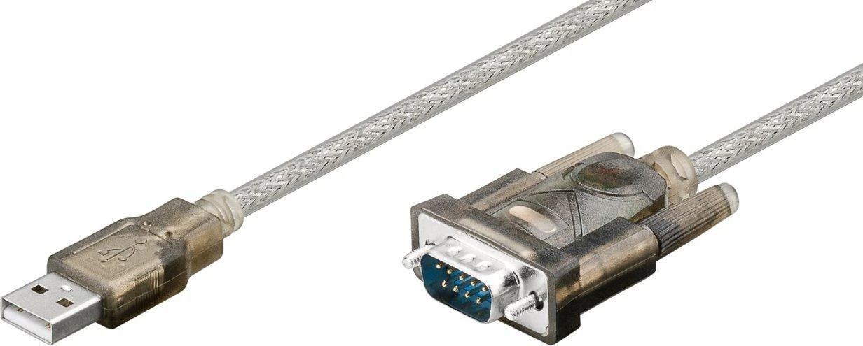 Kabelis USB MicroConnect USB-A - DB-9 1,5 m Pilka (USB2.0 - Serial DB9 M-M, 1,5 m)