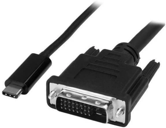USB-C į DVI-D adapterio laidai iš arčiau