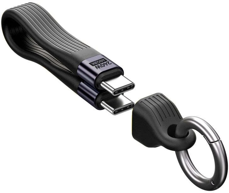 Mobile Origin 240W 40Gbps 8K USB-C raktų pakabuko laidas CB17 juodas
