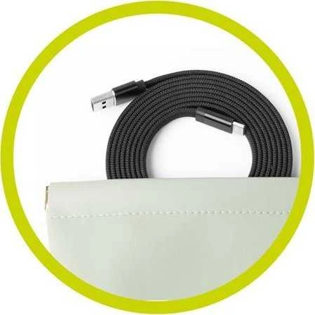 Mobile Origin Plokščias magnetinis patentuotas originalus USB-A į USB-C laidas, 1 m, juodas