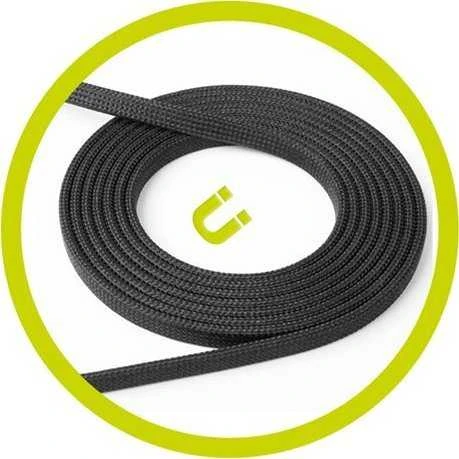 Mobile Origin Plokščias magnetinis patentuotas originalus USB-A į USB-C laidas, 1 m, juodas