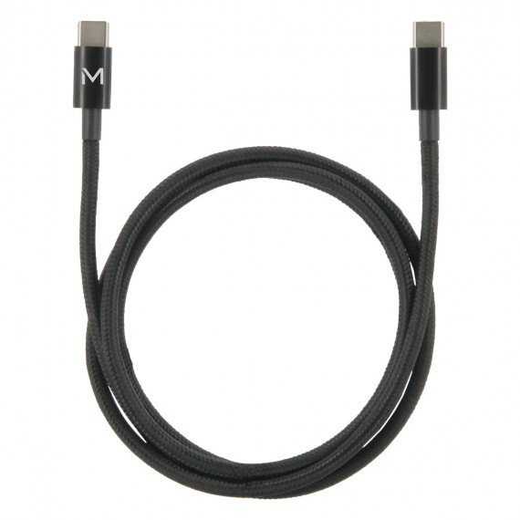 Kabelis USB Mobilis USB-C - USB-C 2 m Juodas (001388)