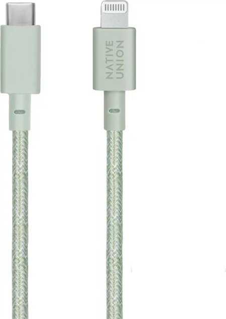 USB kabelis Native Union USB-C - Lightning 1.2 m Žalias (BELT-CL-GRN-2-NP)