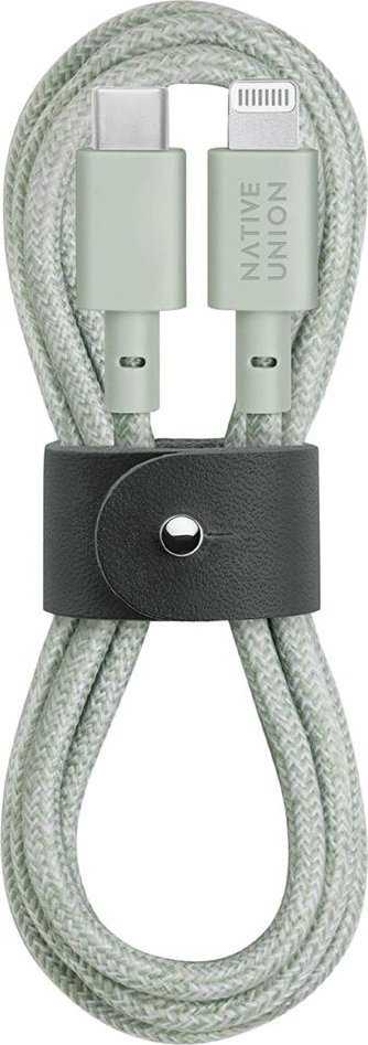 USB kabelis Native Union USB-C - Lightning 1.2 m Žalias (BELT-CL-GRN-2-NP)
