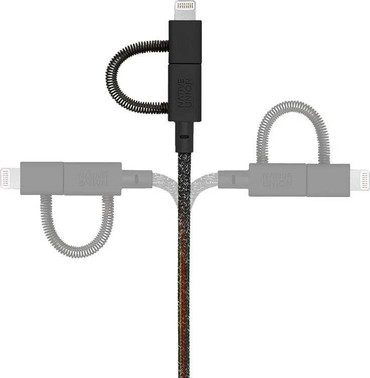 „Native Union Belt“ universalus laidas (USB-A ir USB-C, „Micro USB“, „Lightning“) 2 m, „cosmos“