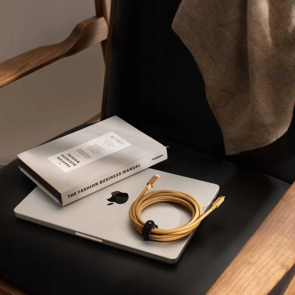 Native Union Belt Cable Pro 240W - kabelis USB-C - USB-C, 2,4 m (kraft)
