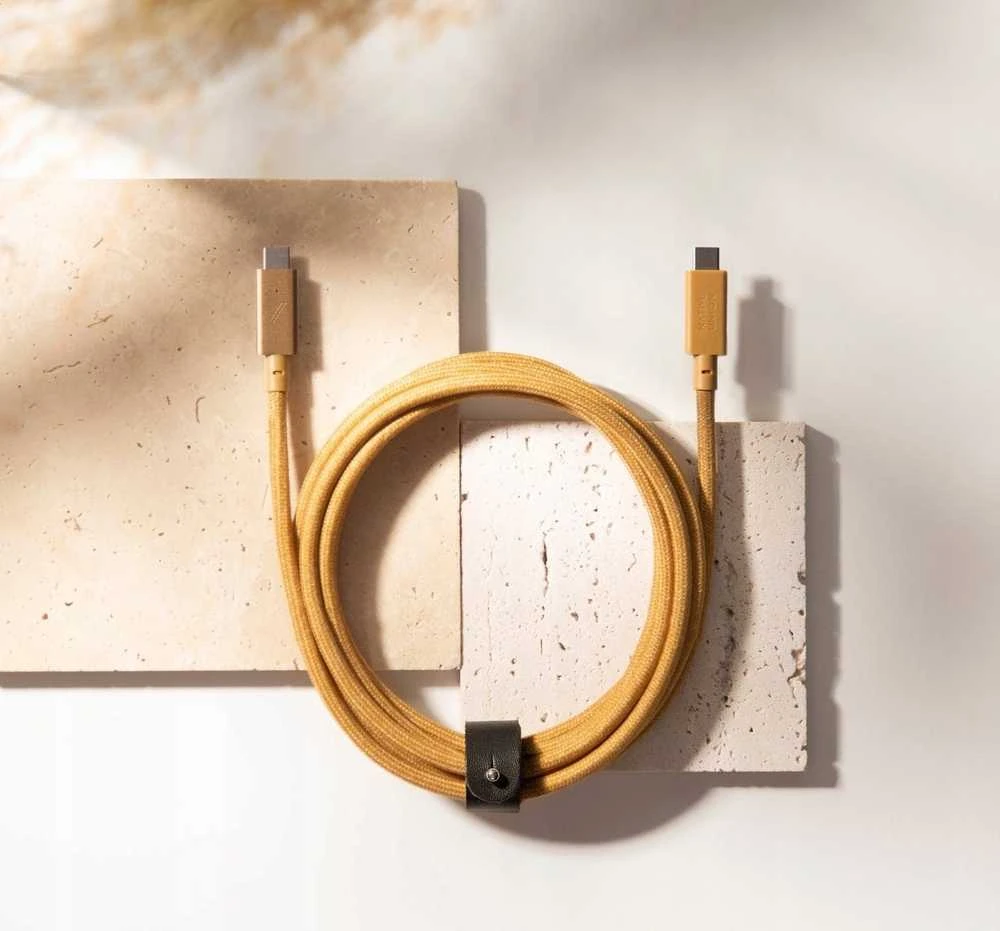 Native Union Belt Cable Pro 240W - kabelis USB-C - USB-C, 2,4 m (kraft)