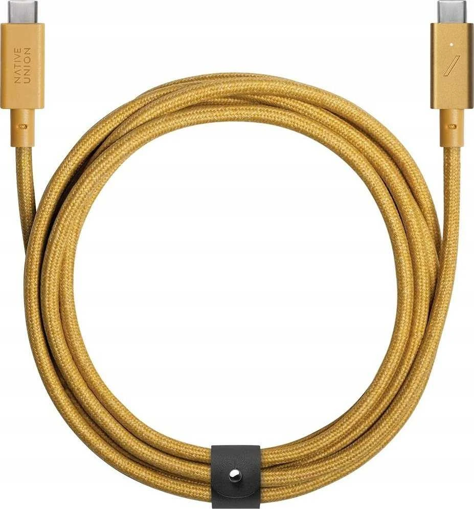 Native Union Belt Cable Pro 240W - kabelis USB-C - USB-C, 2,4 m (kraft)