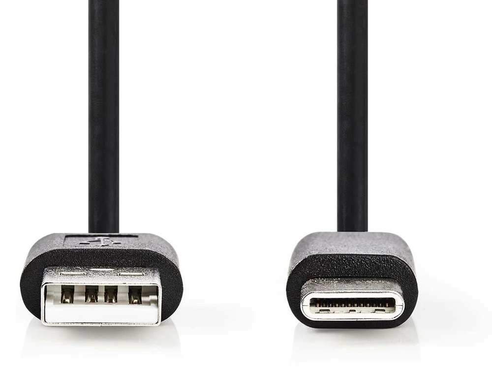 Kabelis USB Nedis 2.0 1 m USB A USB C 0,48 Gbit/s Juodas (CCGL60601BK10)