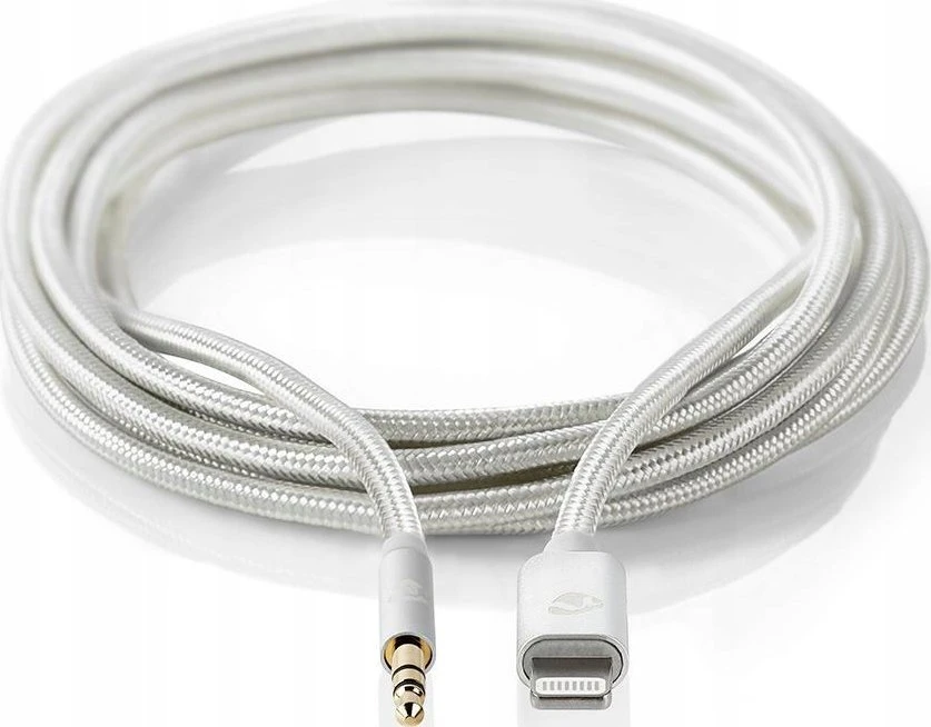 Nedis žaibo adapteris | Apple Lightning 8 pin | 3,5 mm kištukas | Paauksuotas | apvalus | Nailonas | Pakuotė su peržiūros langeliu