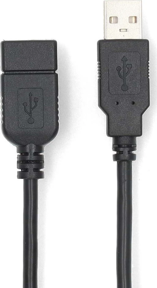 Kabelis USB Nedis USB-A - USB-A 1 m Juodas (CCGL60010BK20)