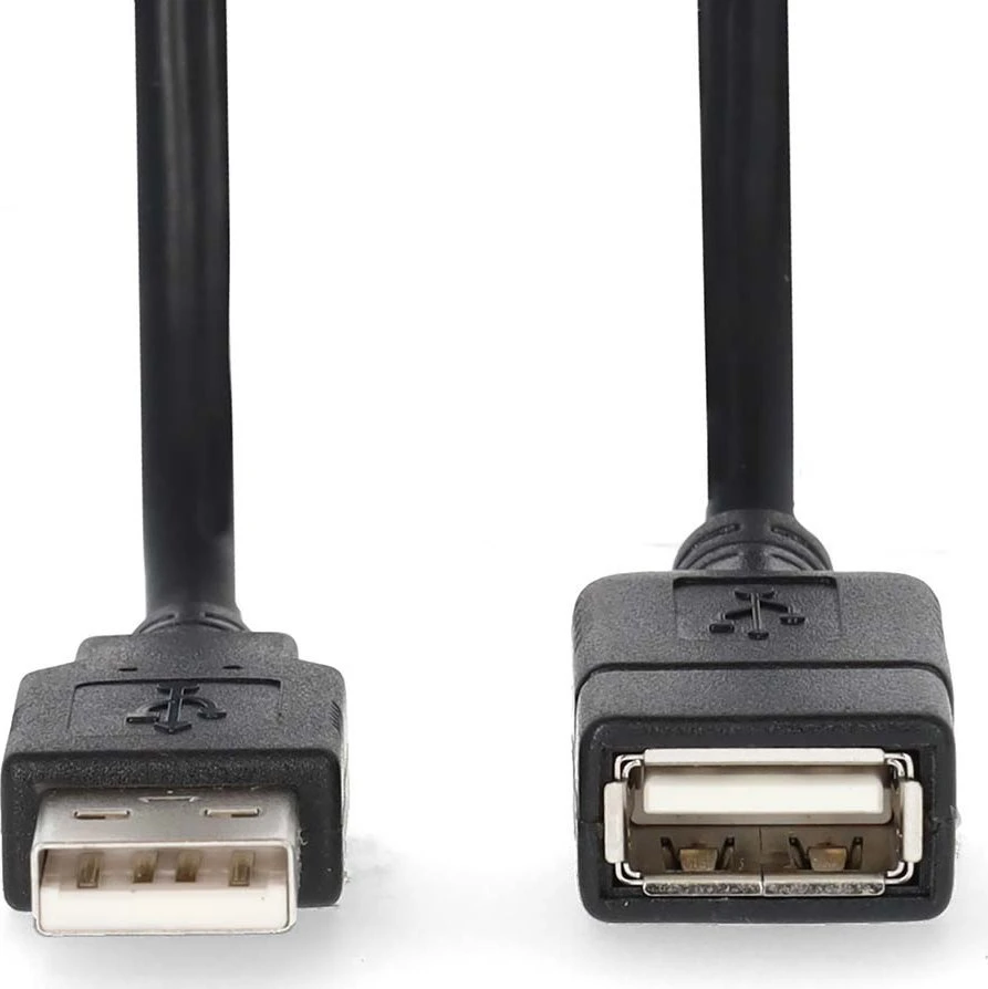 Kabelis USB Nedis USB-A - USB-A 1 m Juodas (CCGL60010BK20)