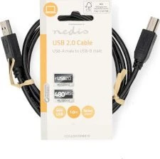 Kabelis USB Nedis USB-A - USB-B 1 m Juodas (CCGL60100BK10)