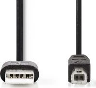 Nedis Kabelis spausdintuvui USB 2.0 A kištukas - USB B kištukas 480Mbps 2m, juodas