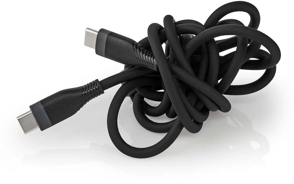 „Nedis“ USB-C – USB-C laidas 1,5 m, juodas (CCGB60820BK15)