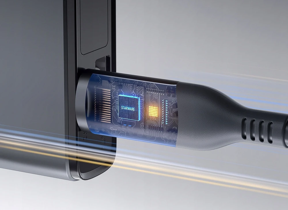 USB kabelis Neewer USB maitinimo adapteris Type-C USB-C 2 m 100 W Pd skirtas Starlink Mini maršrutizatoriui + LED / M58-2 (SB12286)
