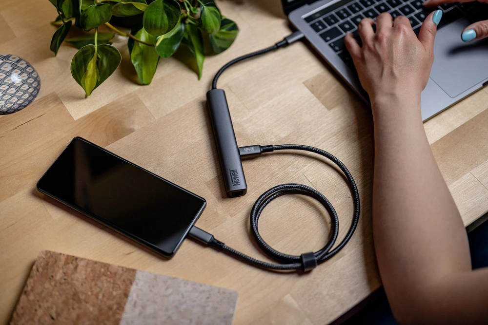 USB Kabelis - Newell USB-C 4.0 1m 40Gbps 100W Grafitas