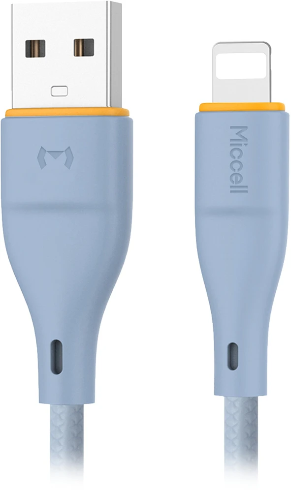 Orno Kabelis USB-A - „Lightning“ Miccell VQ-D06 laidas, 2.4A, 1m, mėlynas