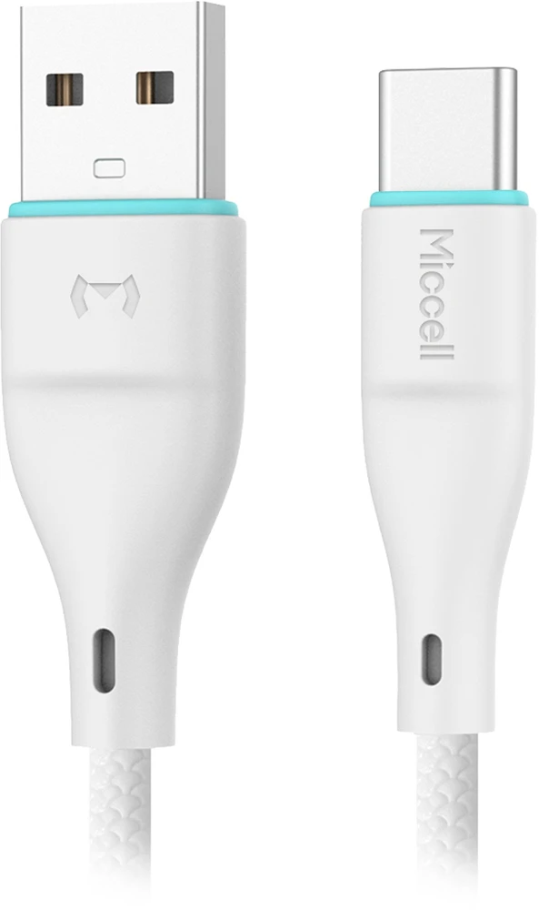 Orno USB-A - USB-C laidas Miccell VQ-D06, 2.4A, 1m, baltas