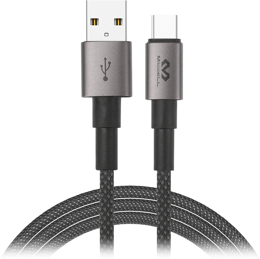Orno USB-A - USB-C kabelis Miccell VQ-D34, 2.4A, 1.2m, juodas