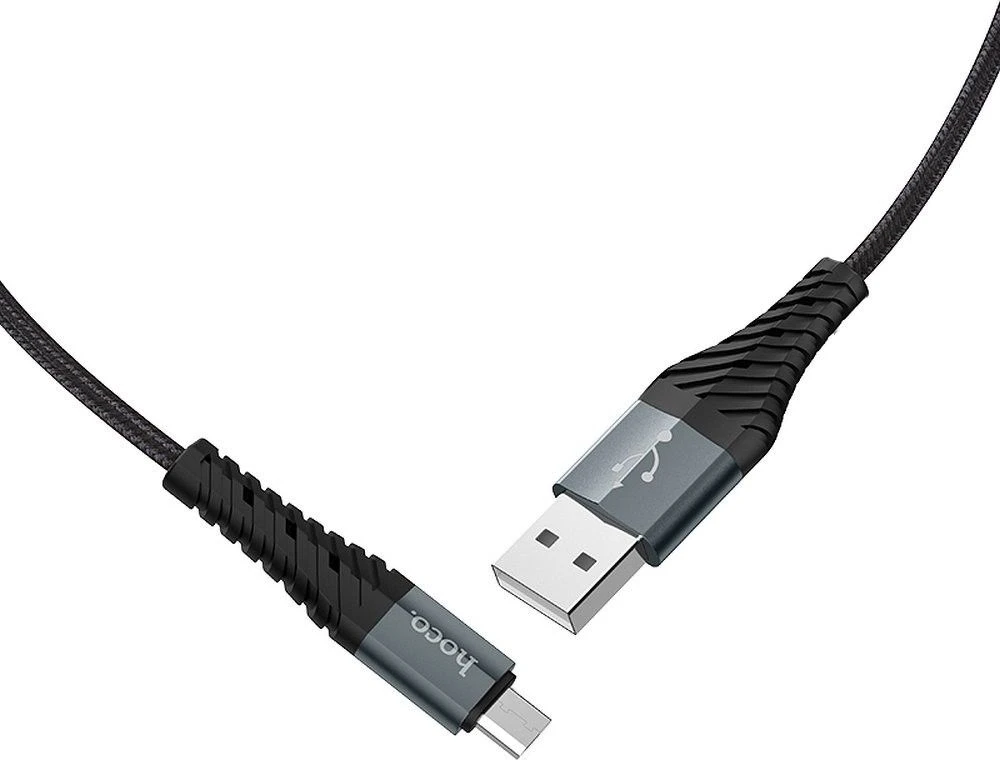 Cable USB A to Micro USB Hoco 2,4A 1 m X38 juodas