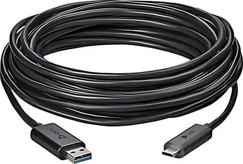 Kabelis USB Poly USB-A - USB-C 10 m Juodas (CBL USB 3.1 TYPE A TO C SLIM)