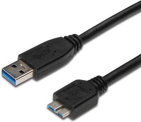 USB kabelis PremiumCord USB-A - mikro B 1 m Juoda (ku3ma1bk)