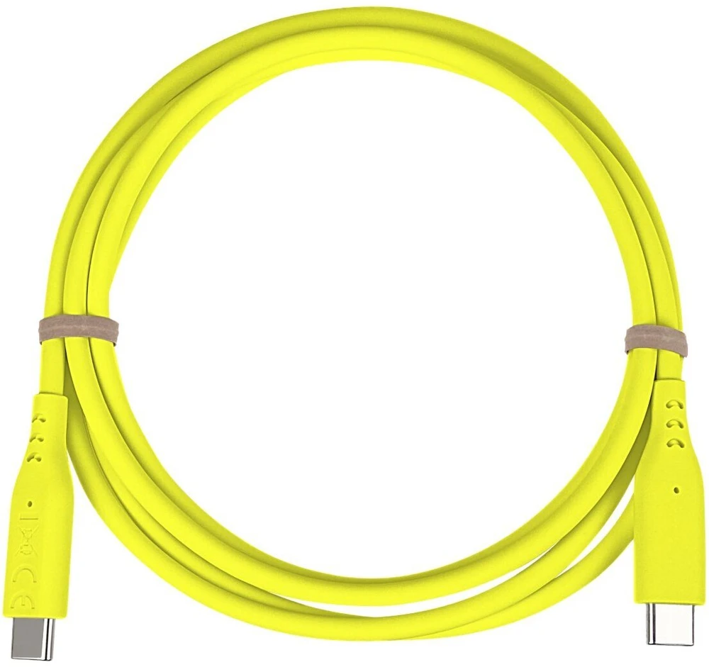 PREMIUMCORD USB-C–USB-C laidas, 60 W, 480 Mbps, silikoninis, geltonas, 1,5 m