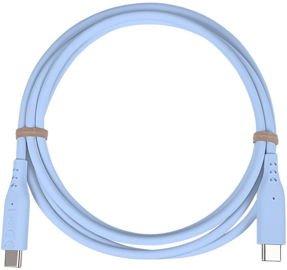 PREMIUMCORD USB-C–USB-C laidas, 60 W, 480 Mbps, silikoninis, mėlynas, 1,5 m
