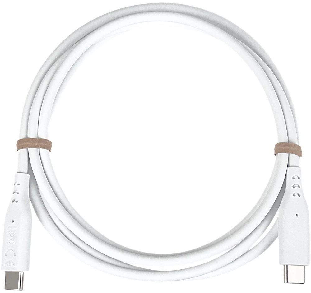 PREMIUMCORD USB-C–USB-C laidas, 60 W, 480 Mbps, silikoninis, baltas, 1,5 m