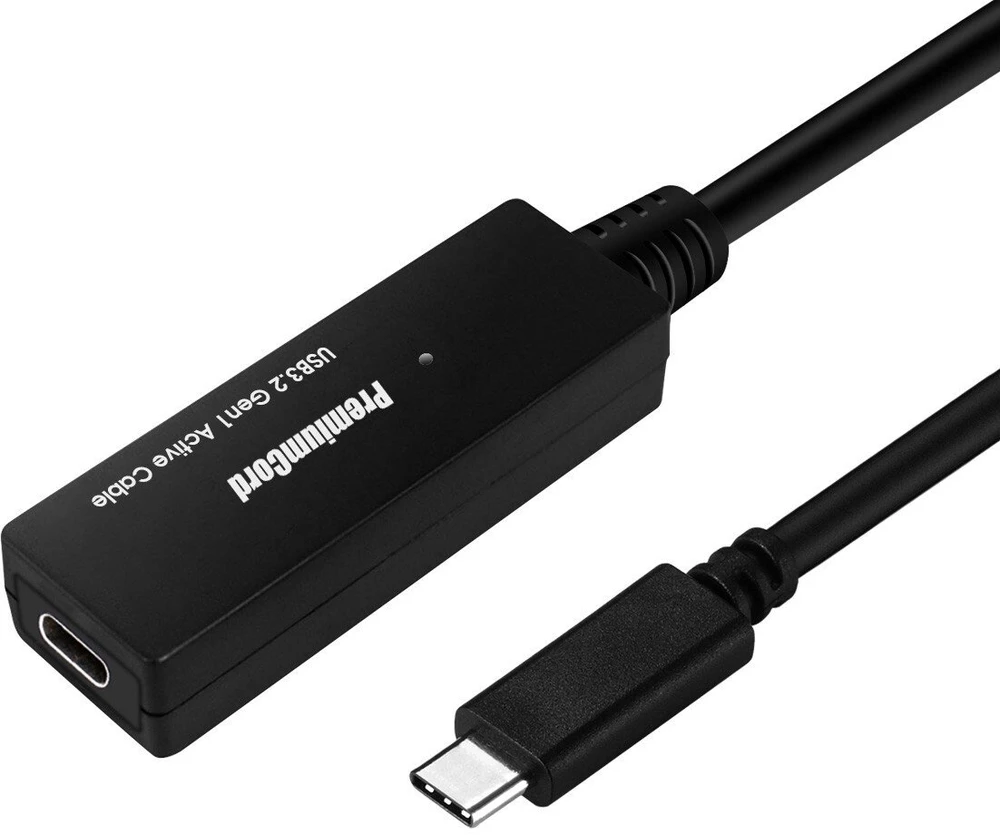 PREMIUMCORD USB-C kartotuvas ir ilgintuvas vyriškas-moteris, 5Gbps 5m