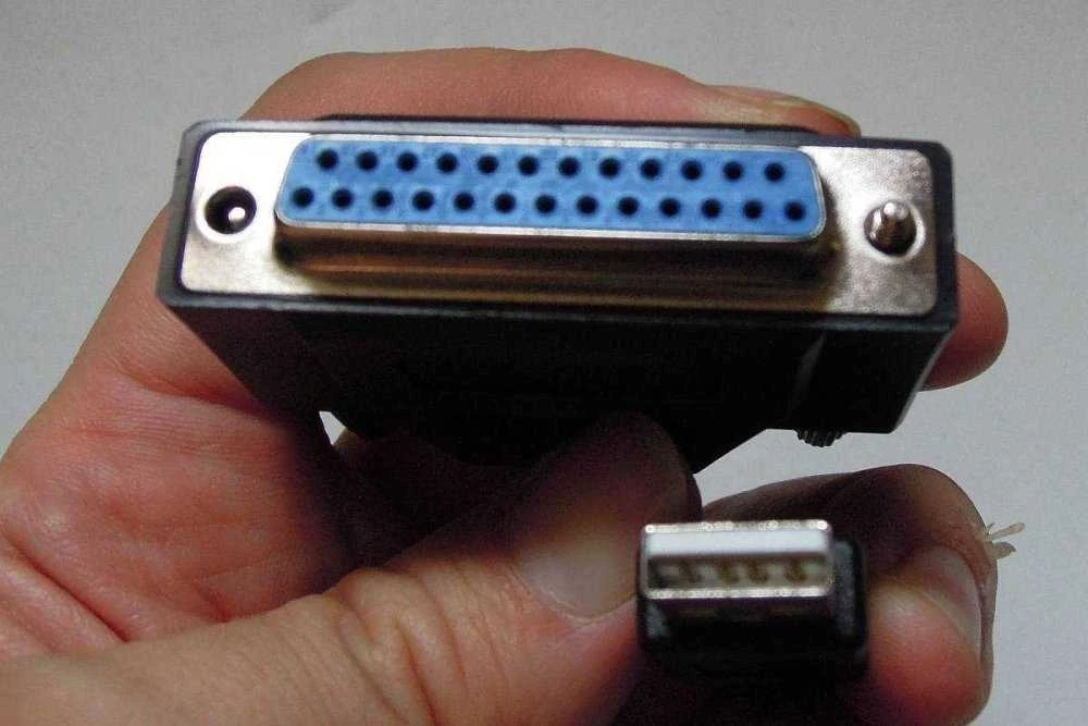 Kabelis USB PremiumCord USB-A - DB-25 1 m Juodas (kuprint2)