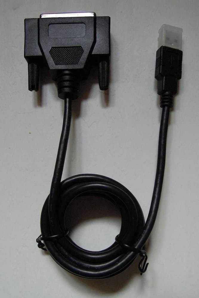 Kabelis USB PremiumCord USB-A - DB-25 1 m Juodas (kuprint2)