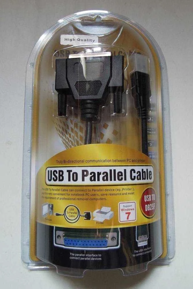 Kabelis USB PremiumCord USB-A - DB-25 1 m Juodas (kuprint2)
