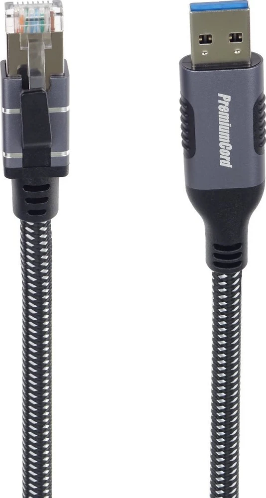 PremiumCord Ethernet kabelis USB3.2 -> LAN RJ45 10/100/1000 MBIT ilgis 2m
