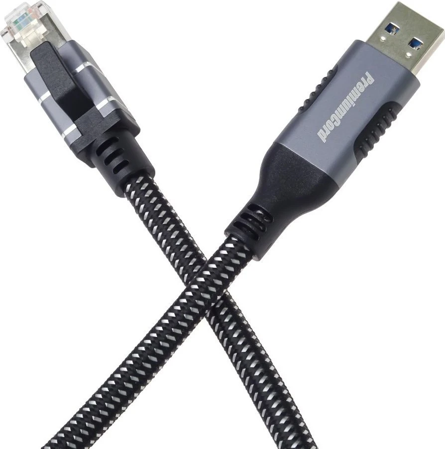 PremiumCord Ethernet kabelis USB3.2 -> LAN RJ45 10/100/1000 MBIT ilgis 2m