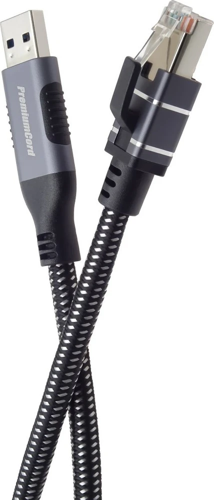 PremiumCord Ethernet kabelis USB3.2 -> LAN RJ45 10/100/1000 MBIT ilgis 2m