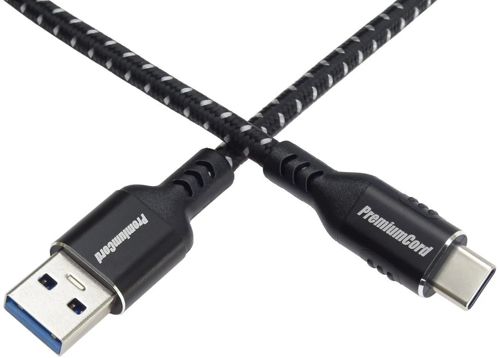 Kabelis USB PremiumCord USB-A - USB-C 2 m Baltai-juoda (ku31cx2)