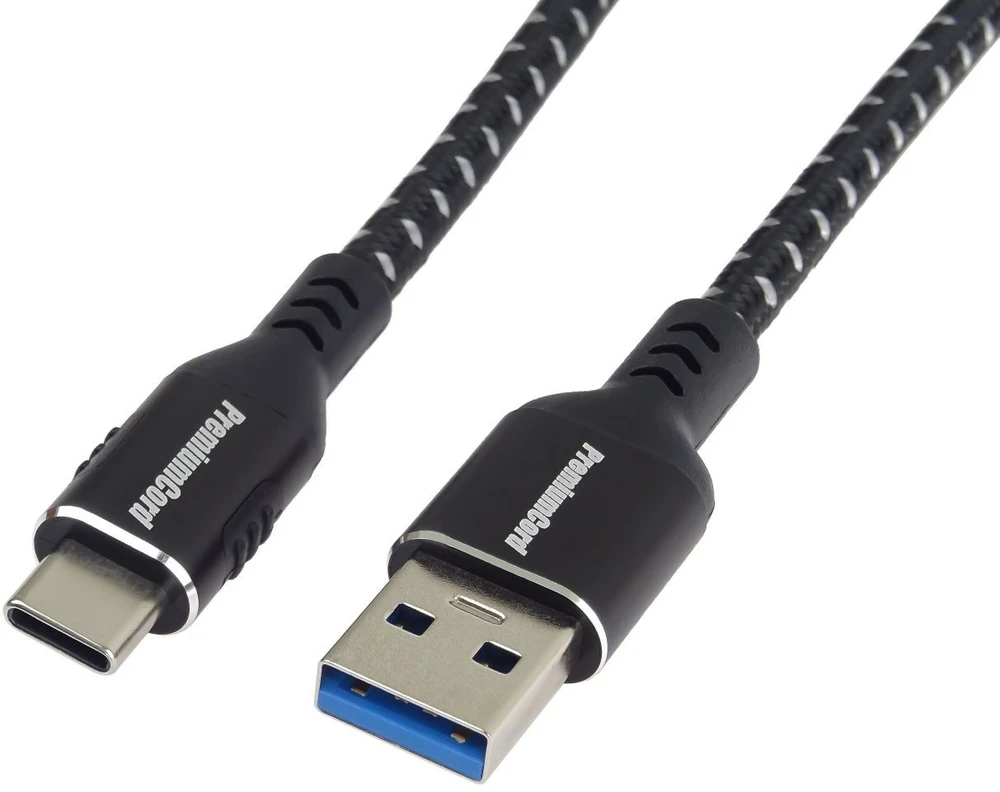 Kabelis USB PremiumCord USB-A - USB-C 2 m Baltai-juoda (ku31cx2)