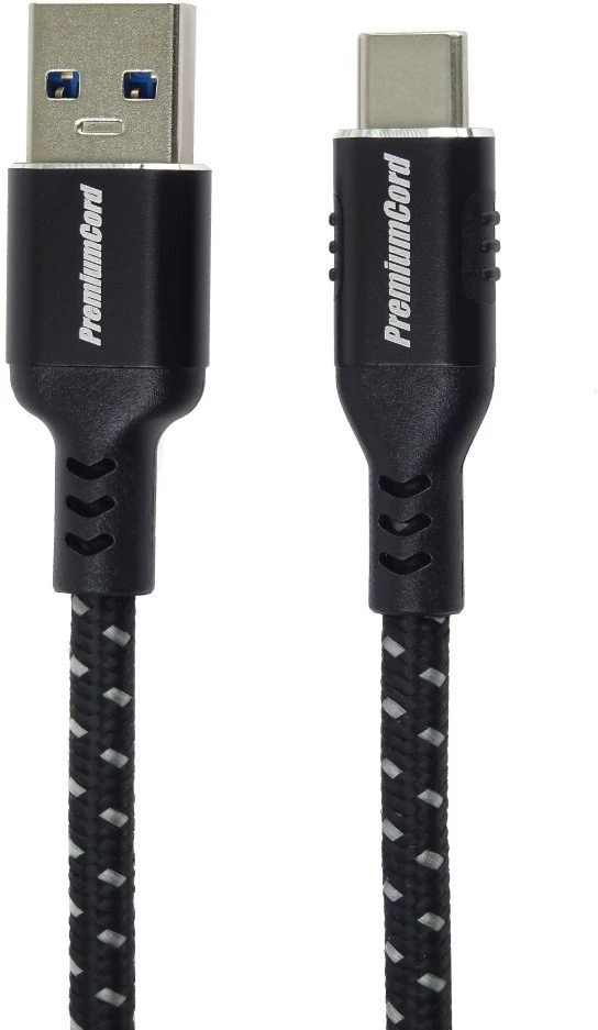 Kabelis USB PremiumCord USB-A - USB-C 2 m Baltai-juoda (ku31cx2)