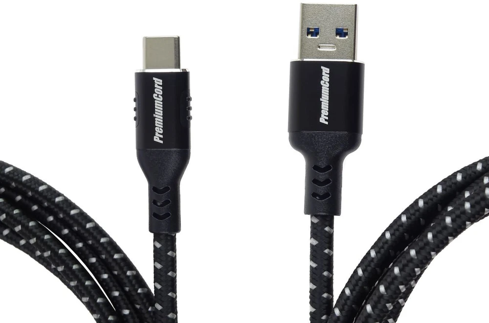 Kabelis USB PremiumCord USB-A - USB-C 2 m Baltai-juoda (ku31cx2)