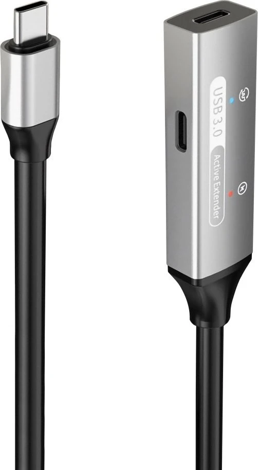 PREMIUMCORD USB-C kartotuvas ir ilgintuvas vyriškas-moteris, 5Gbps Aliuminis 10m